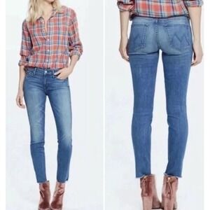 MOTHER The Looker Ankle Fray Jeans in Birds of Paradise Size 25